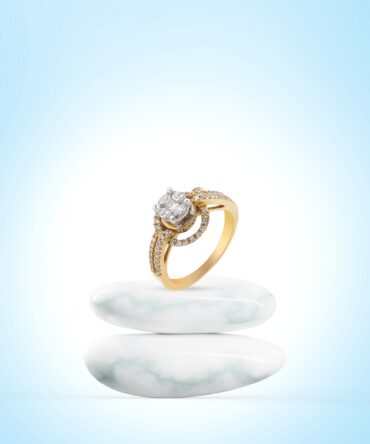 Samriddhi Jewellers - Golden Elegance Twirl Diamond Ring