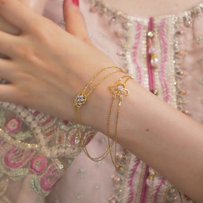 Samriddhi-Celestial Lotus Handlet Bracelet 2