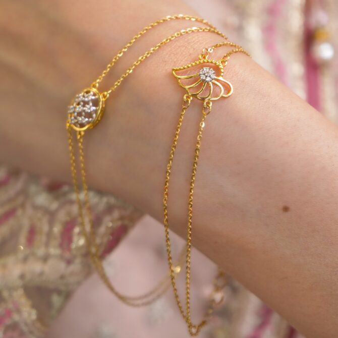 Samriddhi-Celestial Lotus Handlet Bracelet