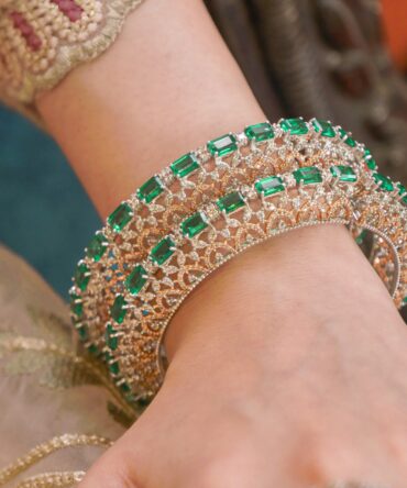 Samriddhi-Emerald Elegance Bangle Set
