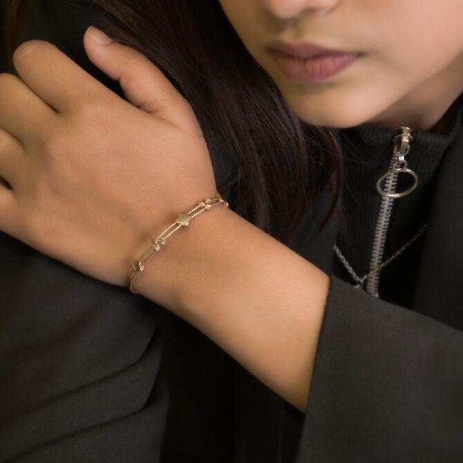 Samriddhi-Golden Harmony Bar Bracelet