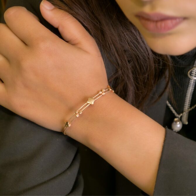 Samriddhi-Golden Harmony Bar Bracelet