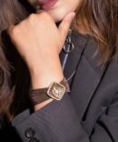Samriddhi-Silken Gleam Mesh Bracelet with Diamond Sunburst